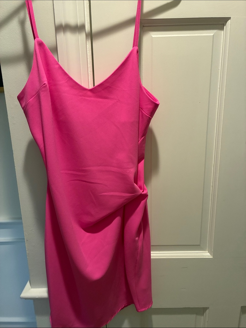 glam Hot Pink Mini Slip Dress